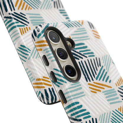 Stylish Tough Phone Case with Geometric Design