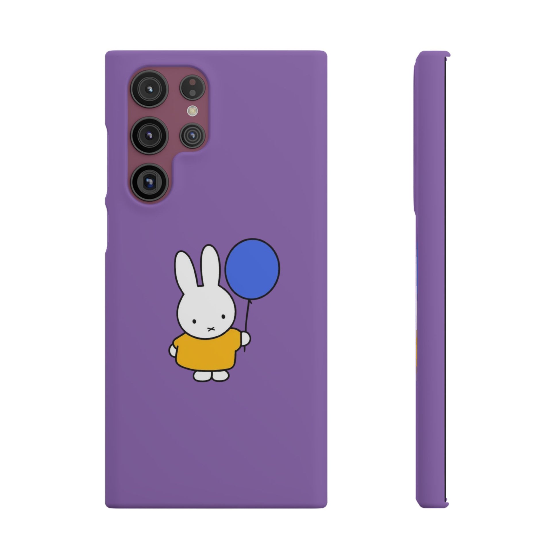 Miffy Phone Case, iPhone, Samsung Snap Case - Cartoon Fun Purple Phone Accessory for Kids and Adults - Roe Creation