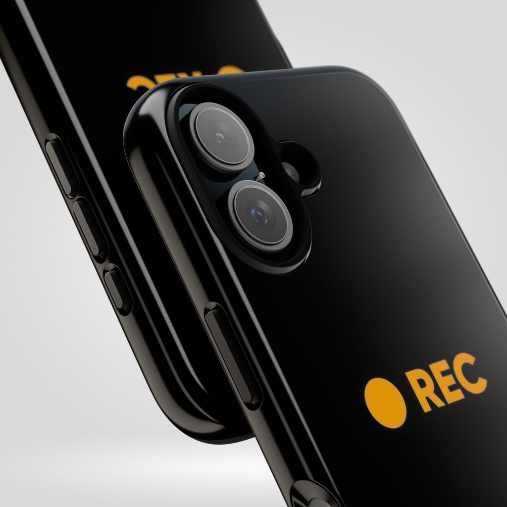P*rn Hub Symbol Tough Cases - 'REC' Phone Case - Durable Black Design for Filmmakers and Creatives - Roe Creation