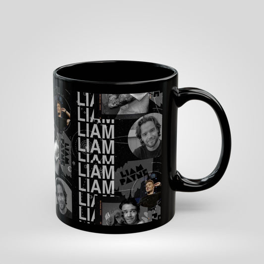 Liam Payne Design Black Mug – Unique 11oz & 15oz Coffee Cup for Fans