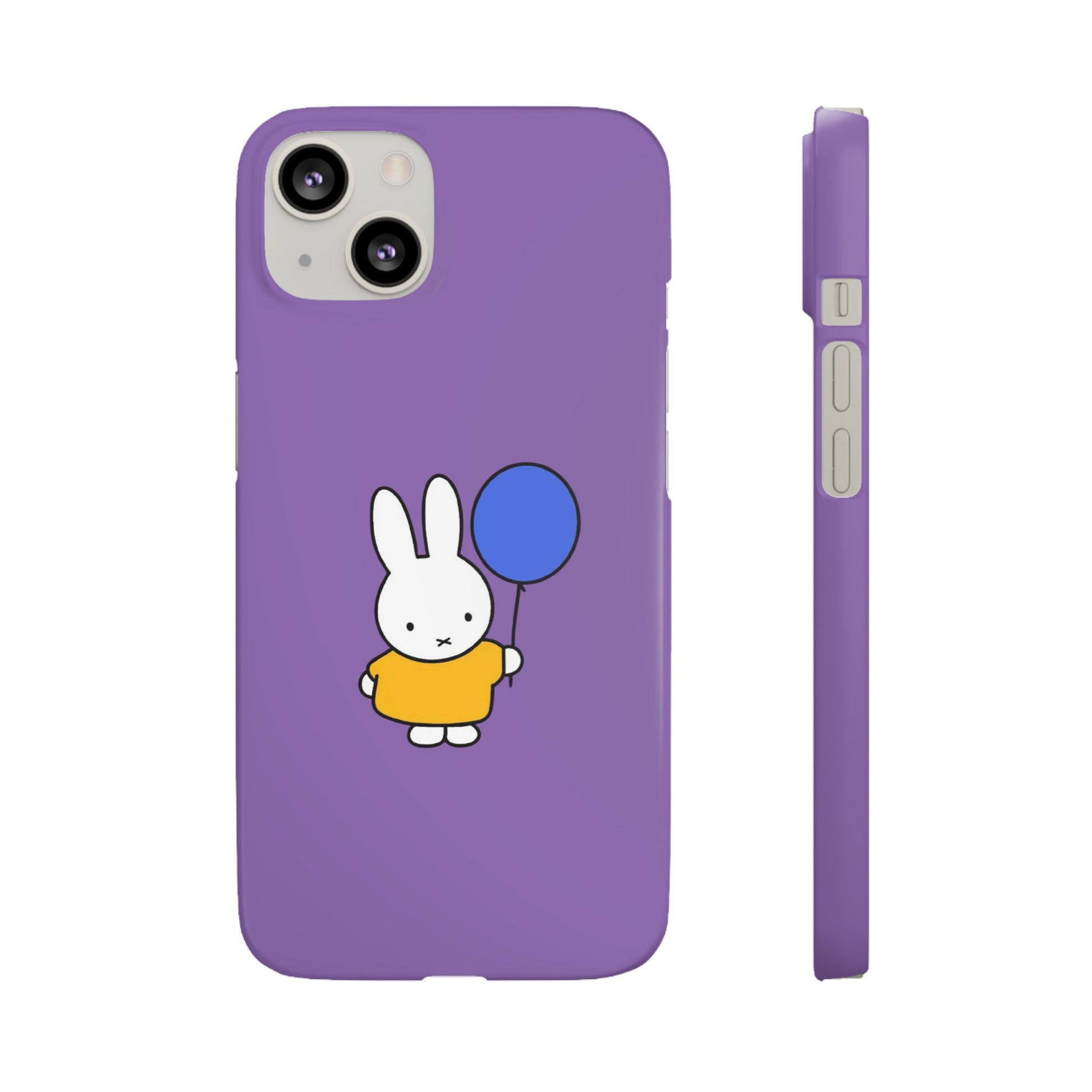 Miffy Phone Case, iPhone, Samsung Snap Case - Cartoon Fun Purple Phone Accessory for Kids and Adults - Roe Creation