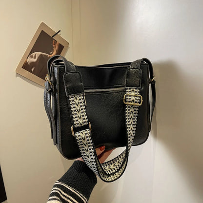PU Leather Adjustable Strap Shoulder Bag - Roe Creation