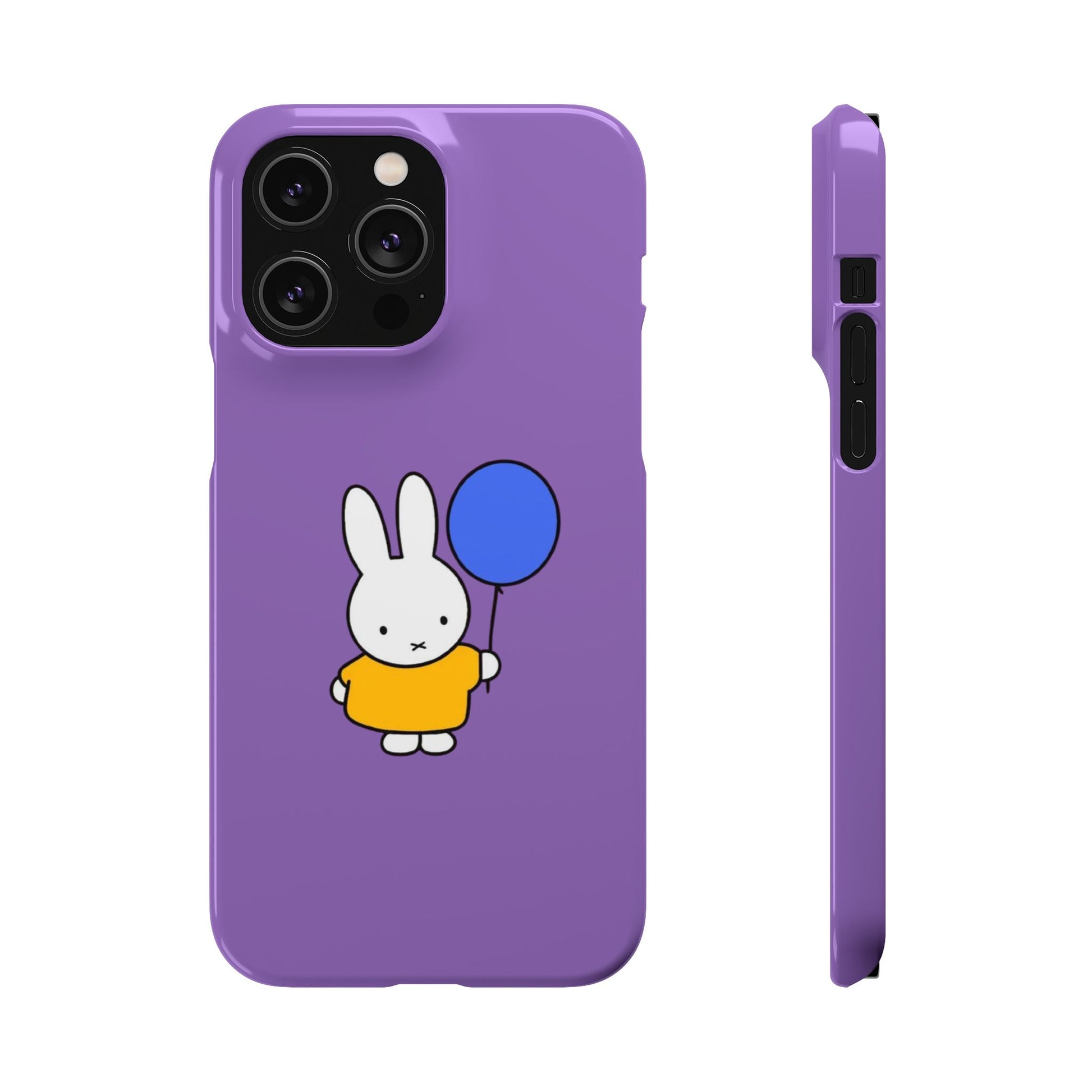 Miffy Phone Case, iPhone, Samsung Snap Case - Cartoon Fun Purple Phone Accessory for Kids and Adults - Roe Creation