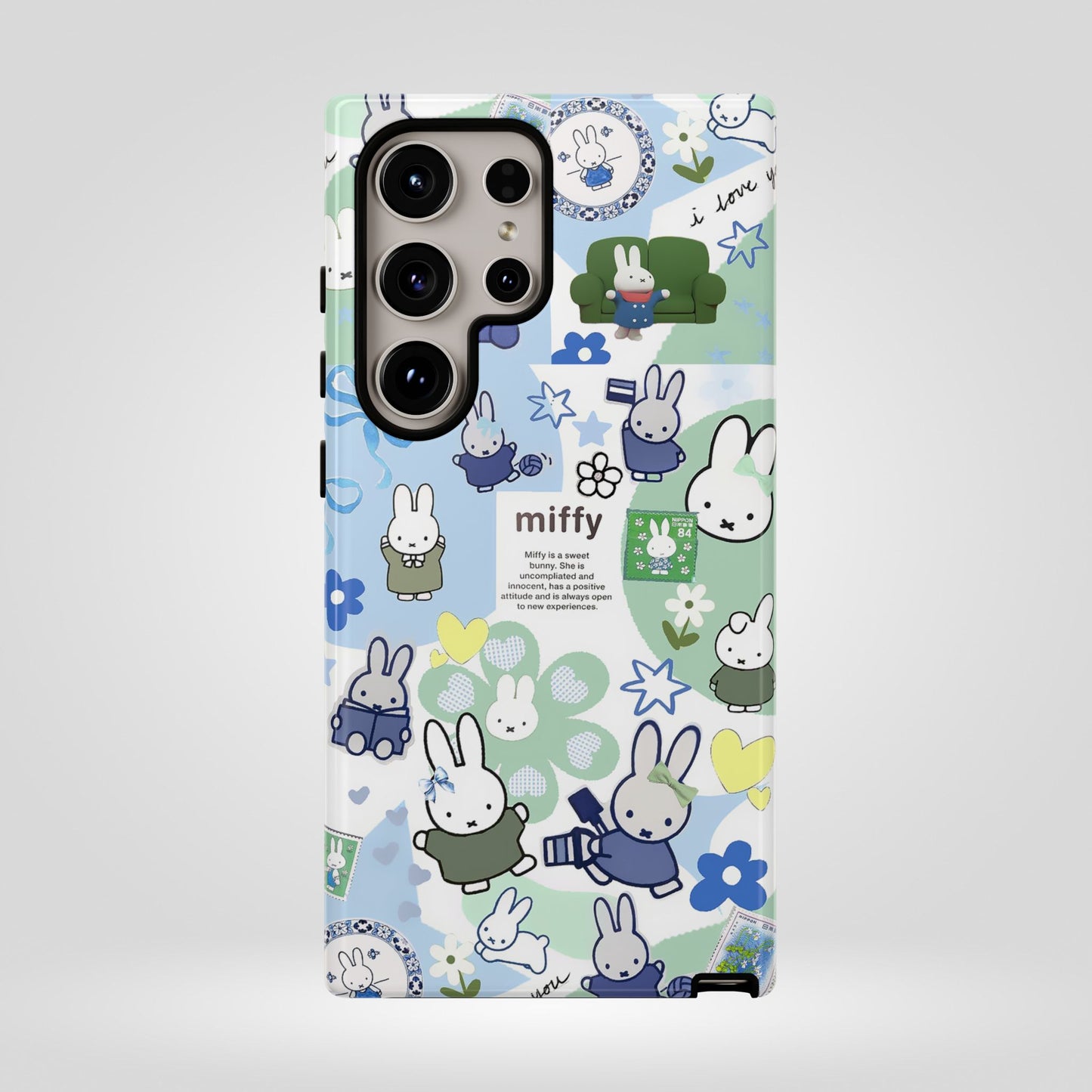 Cute Miffy Tough Phone Case - iPhone, Samsung Stylish Design for Bunny Lovers