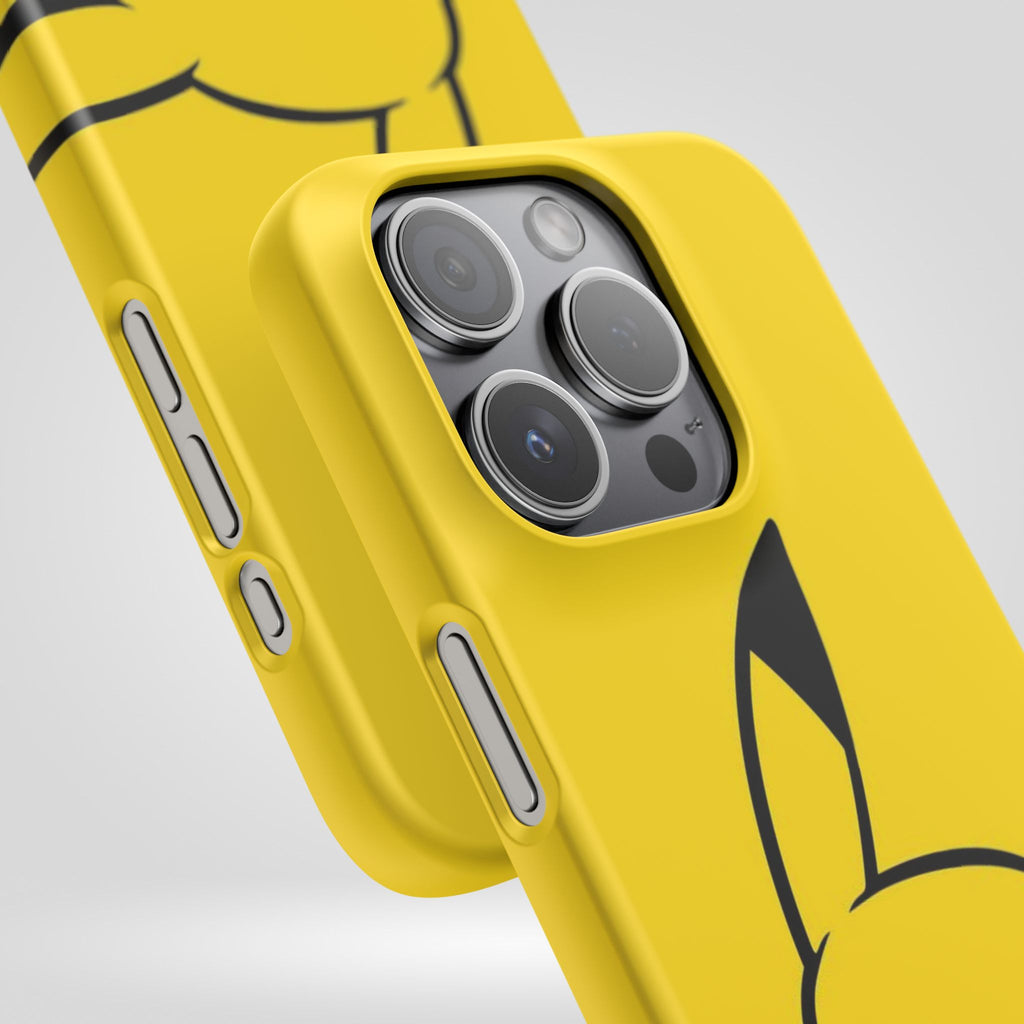 Pikachu Phone Case, Pokemon Phone Case, Snap Cases, Cartoon, Yellow, iPhone, Samsung - Roe Creation
