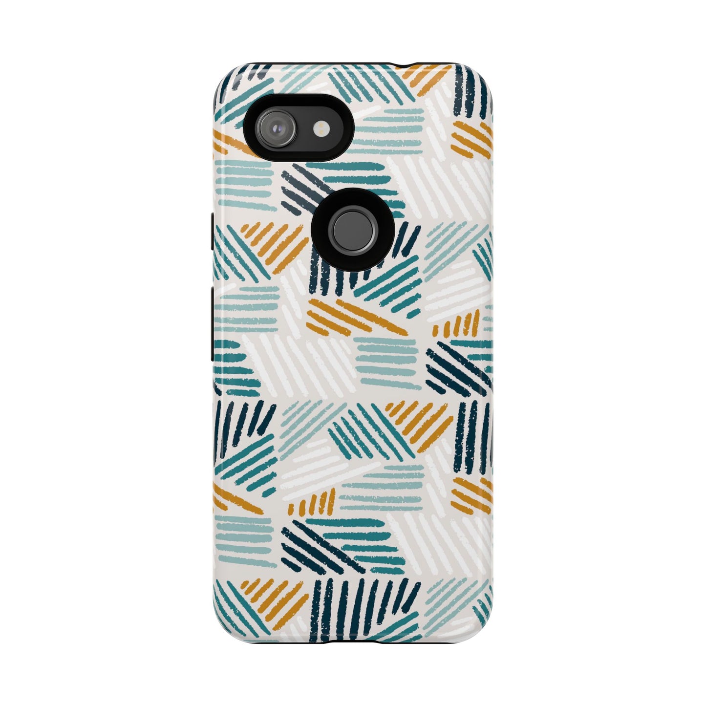 Stylish Tough Phone Case with Geometric Design