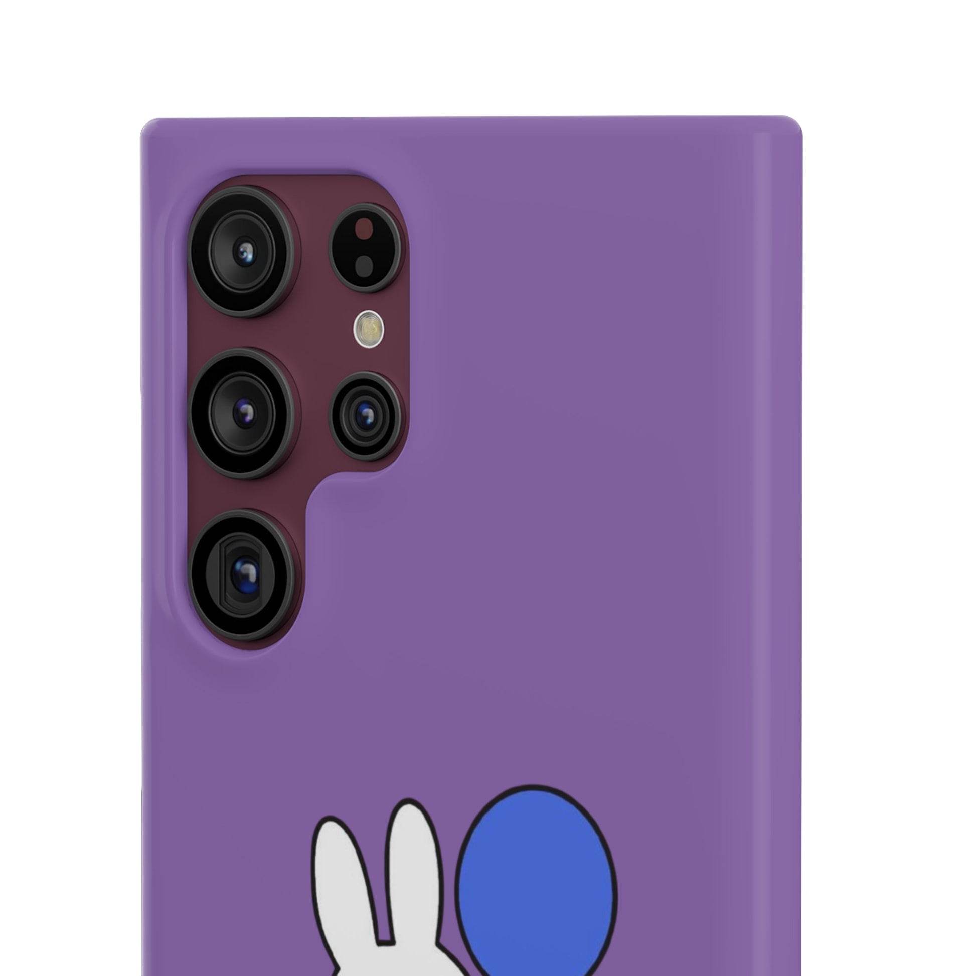 Miffy Phone Case, iPhone, Samsung Snap Case - Cartoon Fun Purple Phone Accessory for Kids and Adults - Roe Creation