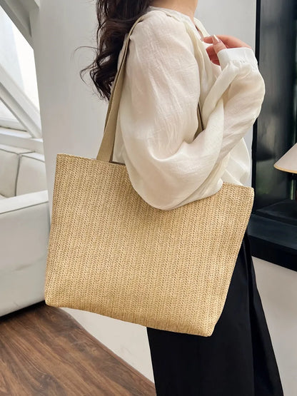 Straw Woven Tote Bag - Roe Creation