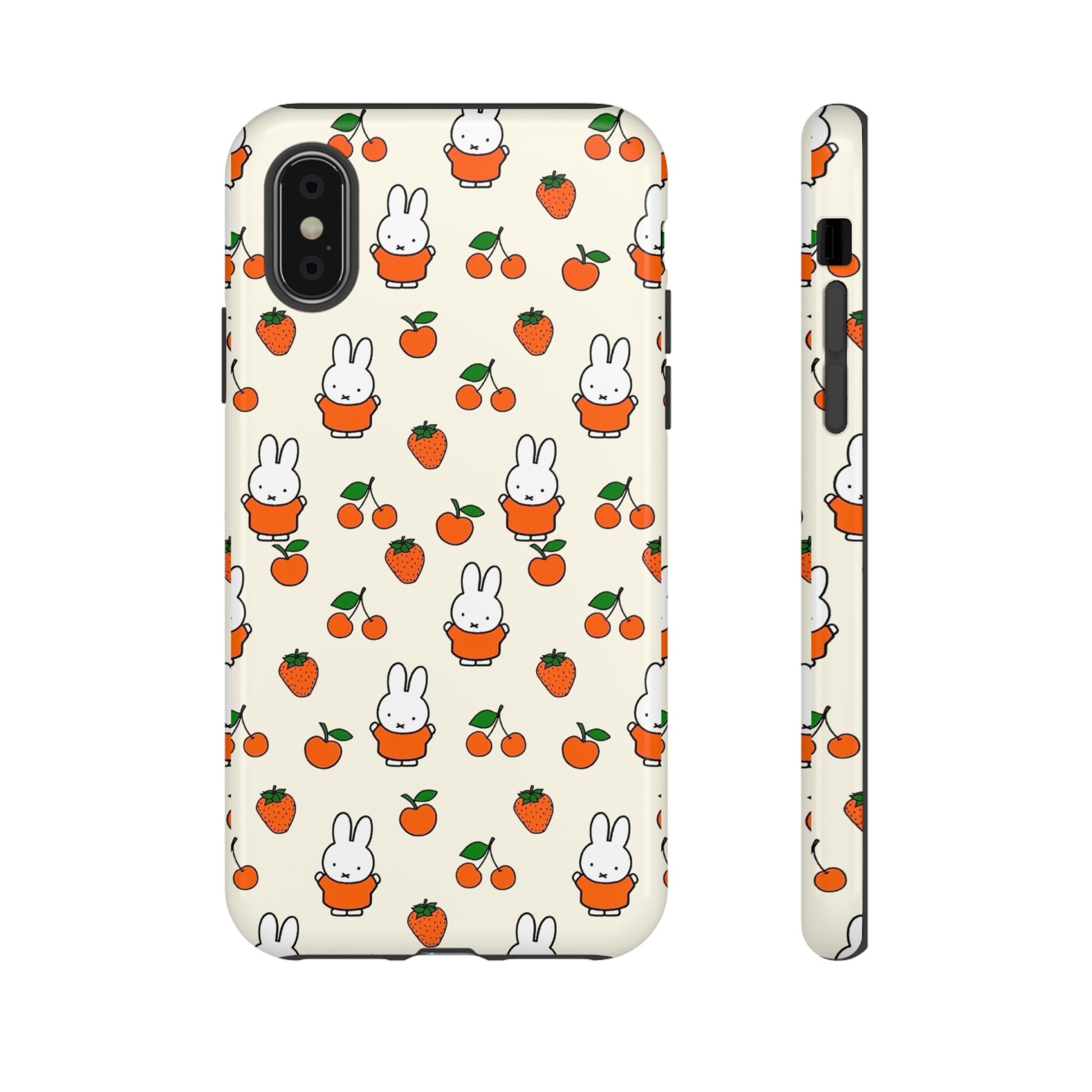 Cute Miffy & Strawberry Tough Phone Case for Miffy Lovers, iPhone, Samsung - Roe Creation