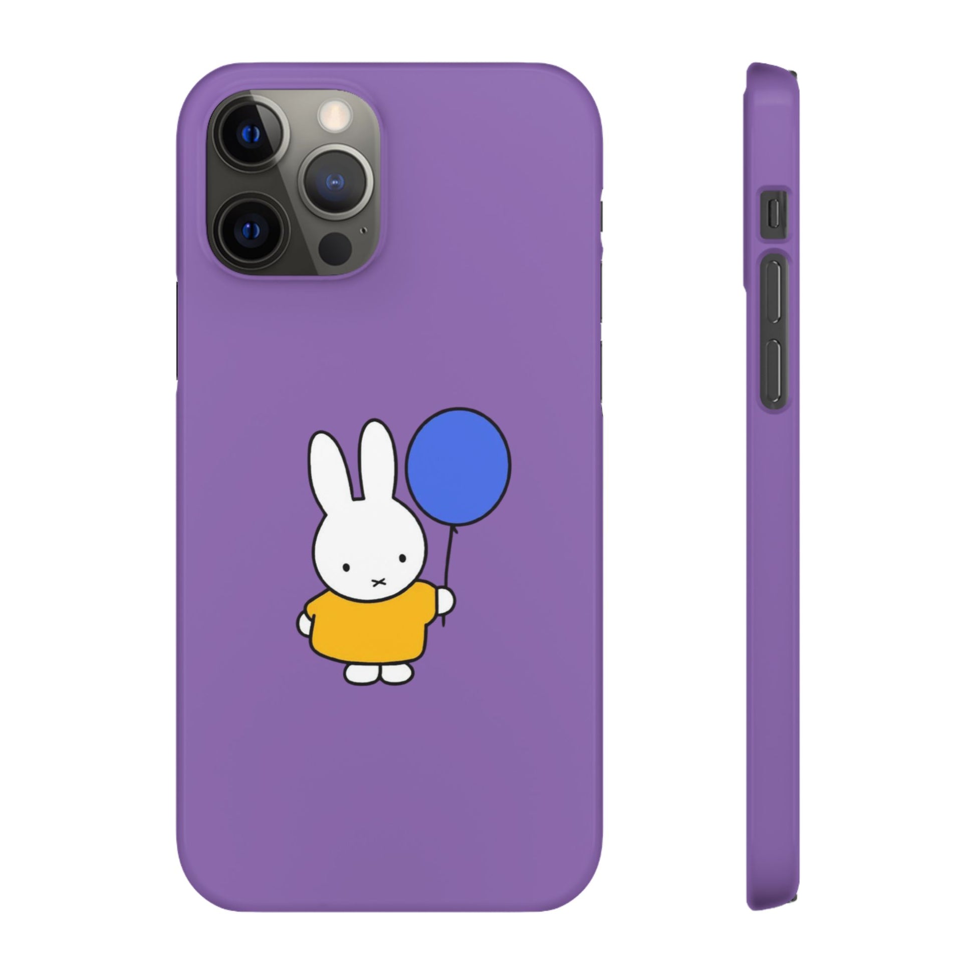 Miffy Phone Case, iPhone, Samsung Snap Case - Cartoon Fun Purple Phone Accessory for Kids and Adults - Roe Creation