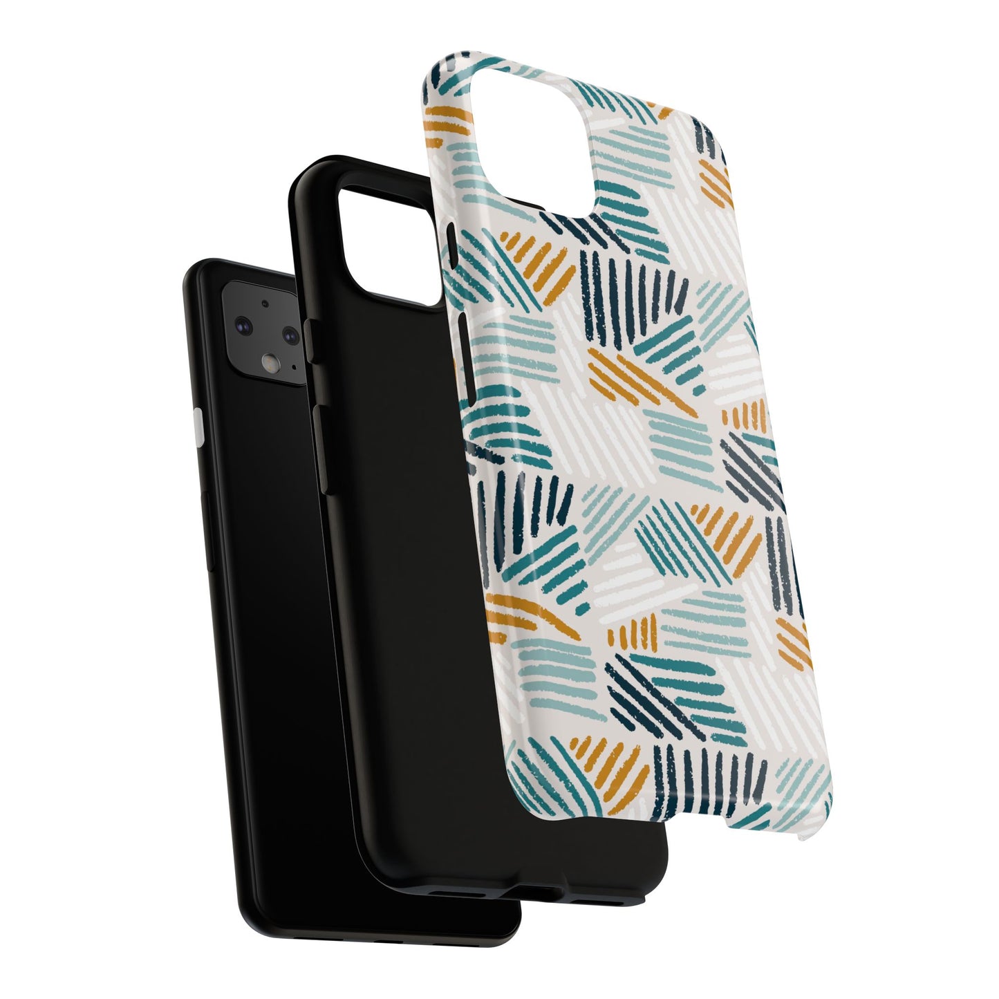 Stylish Tough Phone Case with Geometric Design