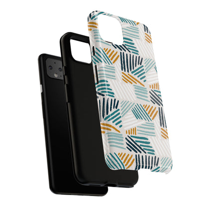 Stylish Tough Phone Case with Geometric Design