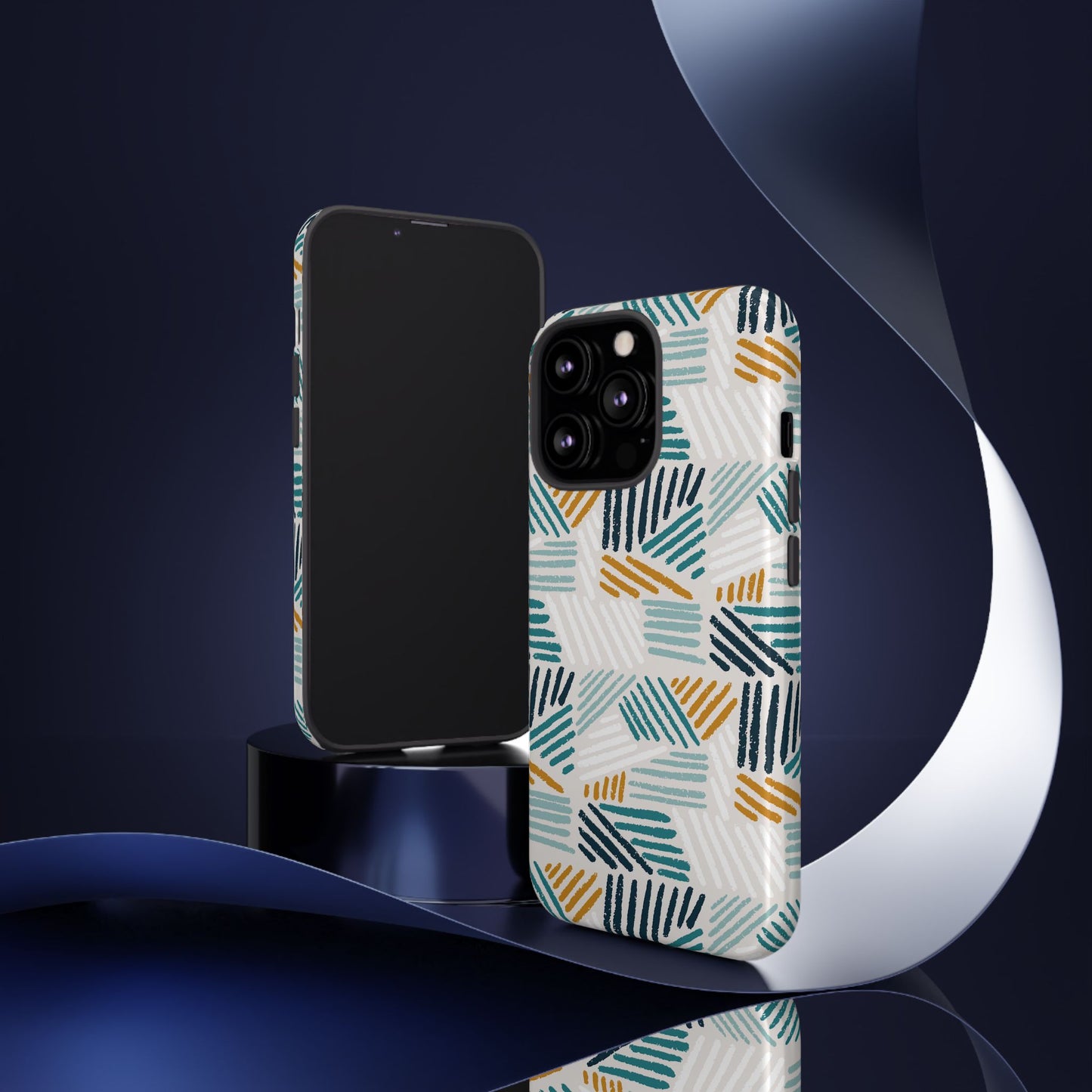 Stylish Tough Phone Case with Geometric Design