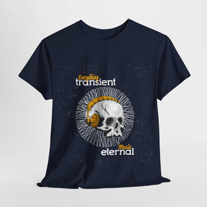 Eternal Music Unisex Heavy Cotton Tee - Transient Design for Music Lovers - Roe Creation