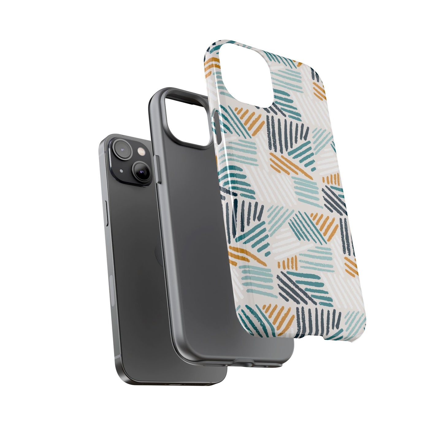 Stylish Tough Phone Case with Geometric Design
