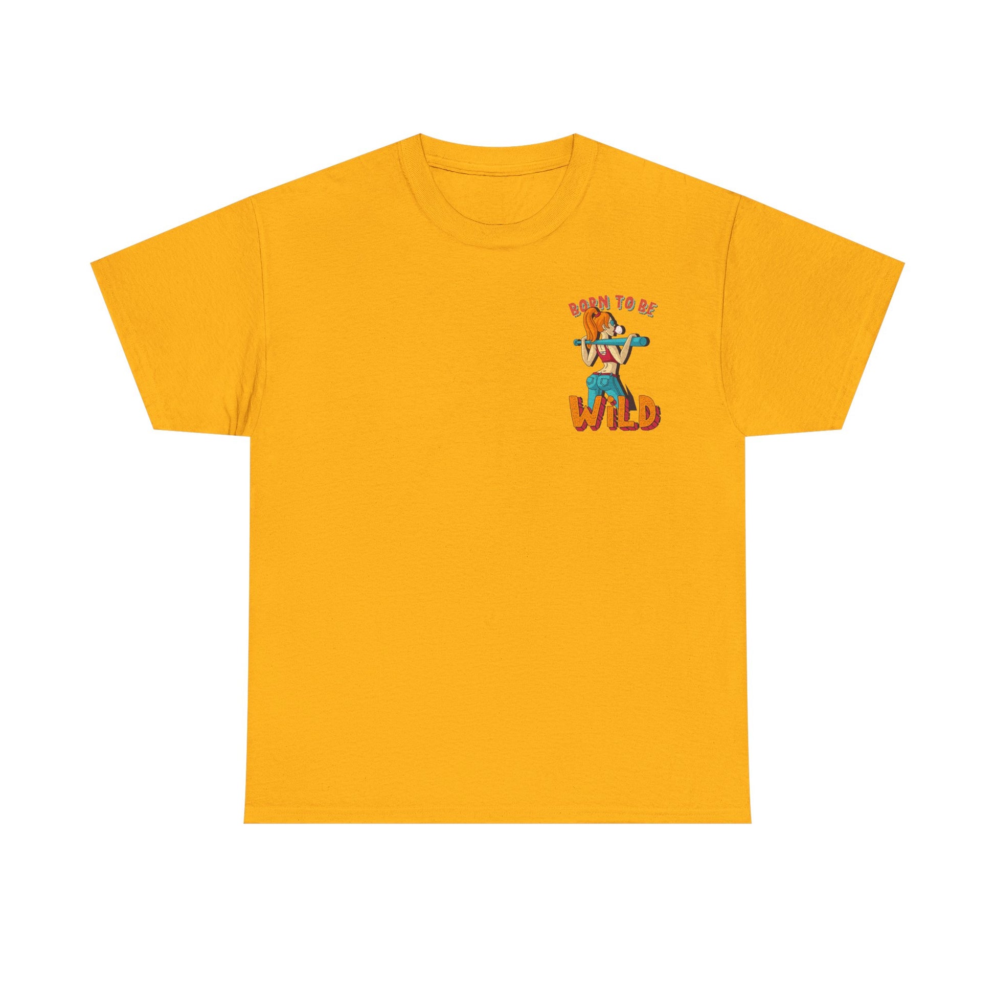 Born to Be Wild Unisex Heavy Cotton Tee, Fun Graphic Shirt, Adventure Tee, Gift for Nature Lovers, Casual Wear, Festival Top, Summer Fashion - Roe Creation