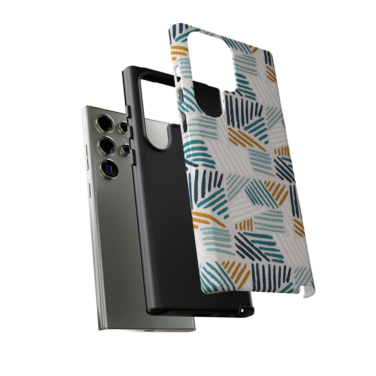 Stylish Tough Phone Case with Geometric Design