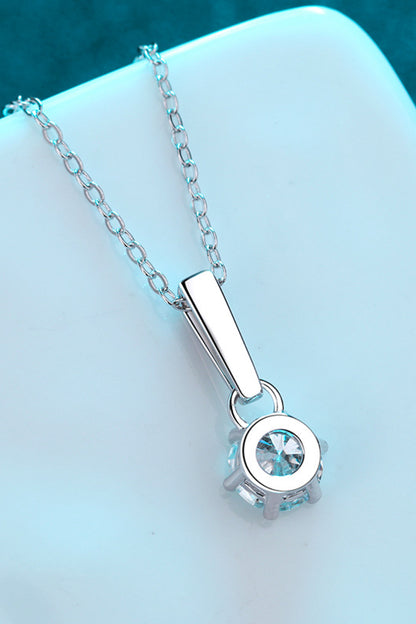1 Carat Moissanite 925 Sterling Silver Chain-Link Necklace - Roe Creation