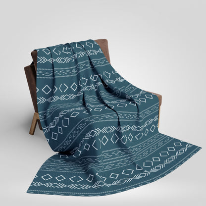 Boho Tribal Arctic Fleece Blanket - Stylish Winter Throw for Home Decor