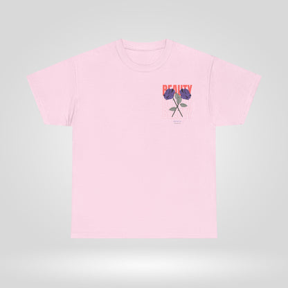 Beautiful Blooms Unisex Heavy Cotton Tee - Flower Graphics, Stylish Shirt, Gift for Her, Trendy Casual Wear, Art Lover Apparel - Roe Creation