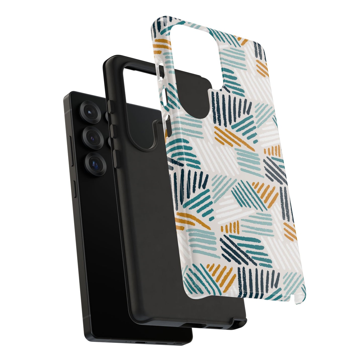 Stylish Tough Phone Case with Geometric Design