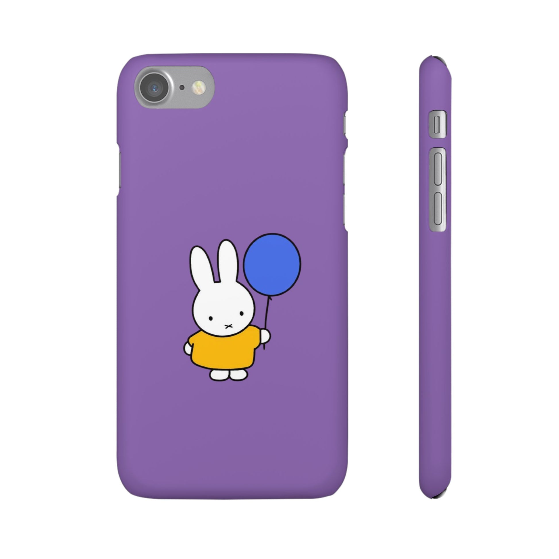 Miffy Phone Case, iPhone, Samsung Snap Case - Cartoon Fun Purple Phone Accessory for Kids and Adults - Roe Creation
