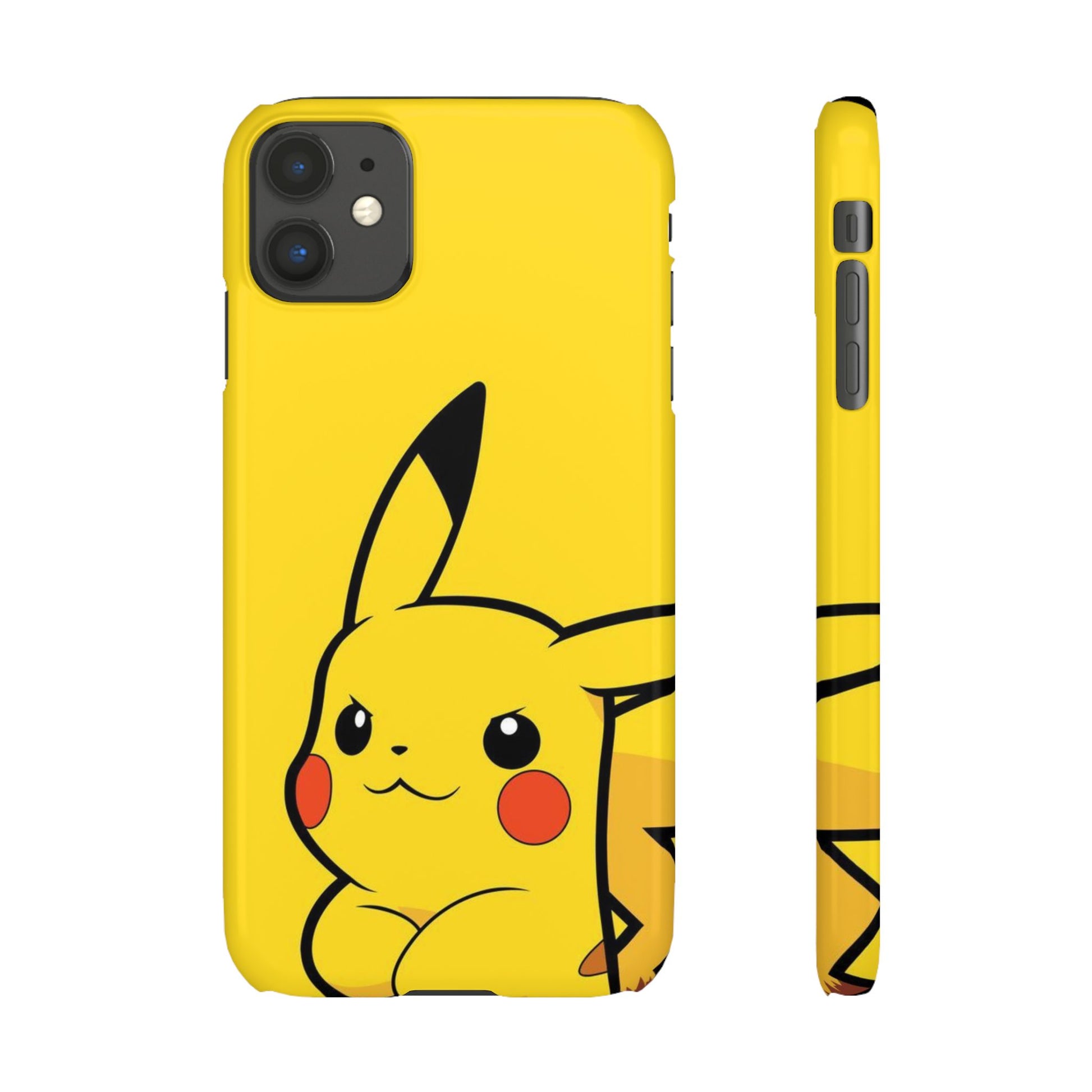 Pikachu Phone Case, Pokemon Phone Case, Snap Cases, Cartoon, Yellow, iPhone, Samsung - Roe Creation