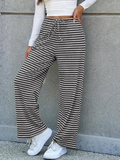 Lovelet Striped Wide Leg Pants - Roe Creation