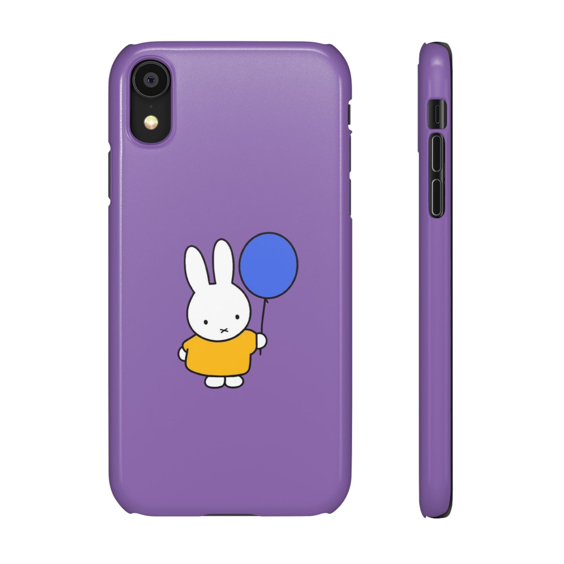 Miffy Phone Case, iPhone, Samsung Snap Case - Cartoon Fun Purple Phone Accessory for Kids and Adults - Roe Creation