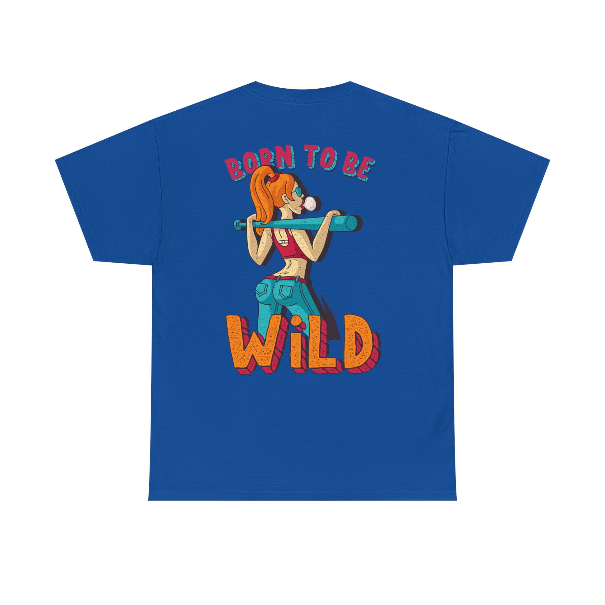 Born to Be Wild Unisex Heavy Cotton Tee, Fun Graphic Shirt, Adventure Tee, Gift for Nature Lovers, Casual Wear, Festival Top, Summer Fashion - Roe Creation