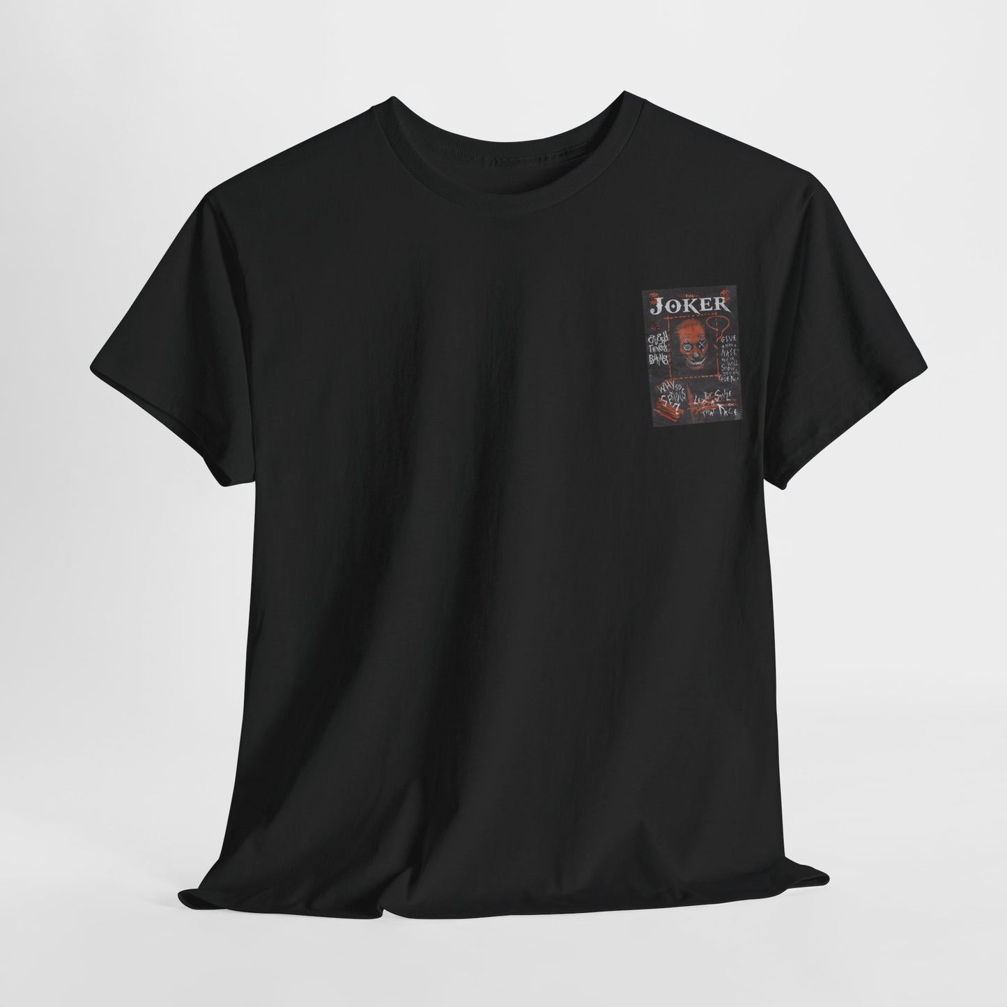 Joker Minimal Retro Poster Design Unisex Heavy Cotton Tee - Casual Streetwear for Fans - Roe Creation