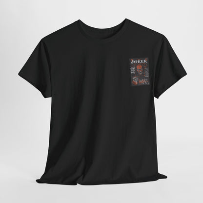 Joker Minimal Retro Poster Design Unisex Heavy Cotton Tee - Casual Streetwear for Fans - Roe Creation