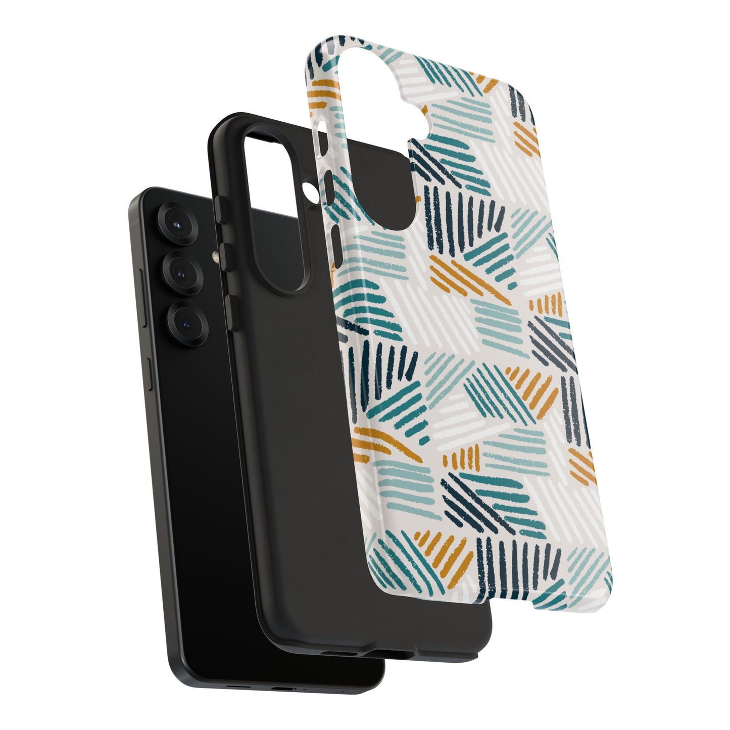 Stylish Tough Phone Case with Geometric Design