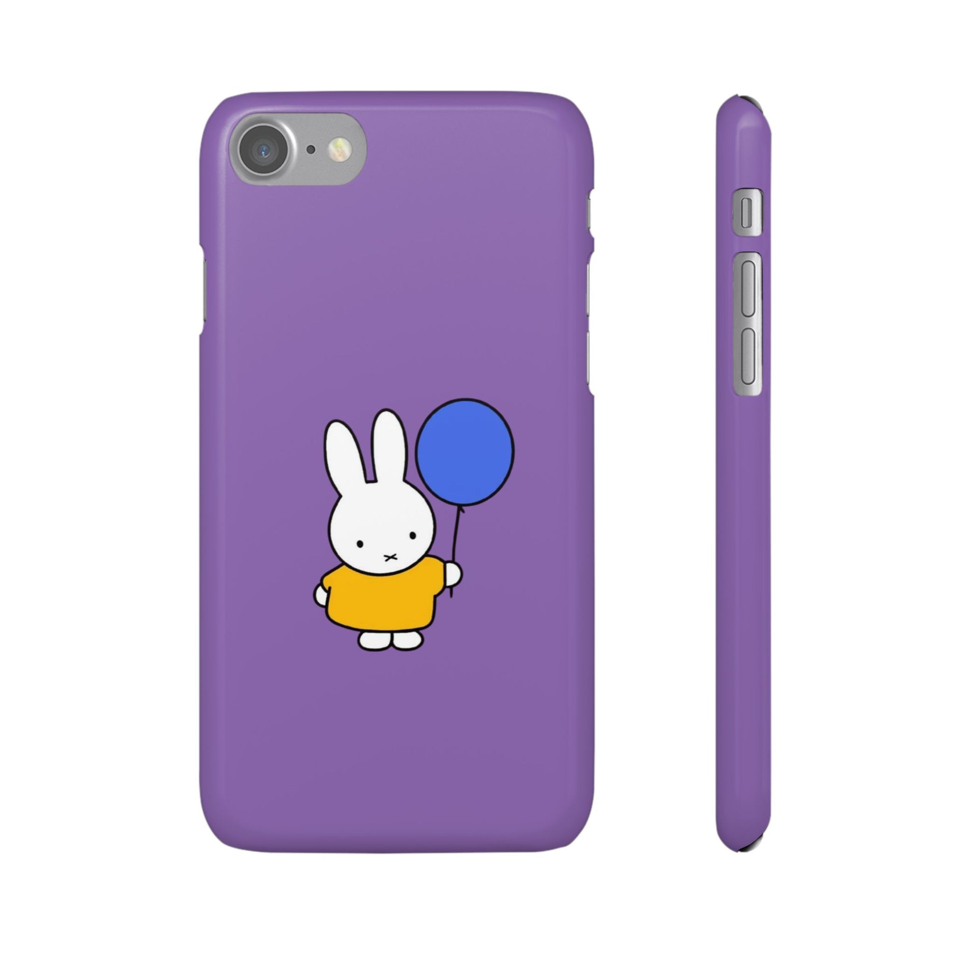 Miffy Phone Case, iPhone, Samsung Snap Case - Cartoon Fun Purple Phone Accessory for Kids and Adults - Roe Creation