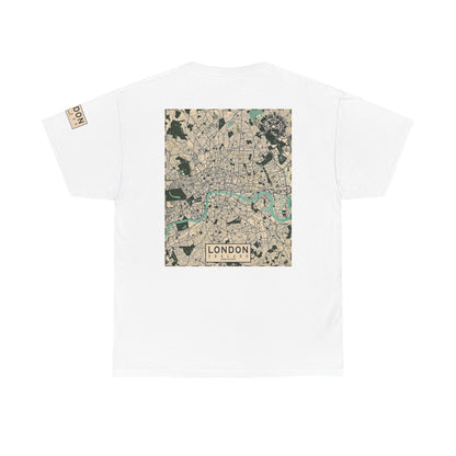 London Map Unisex Heavy Cotton Tee - Casual City Style - Roe Creation