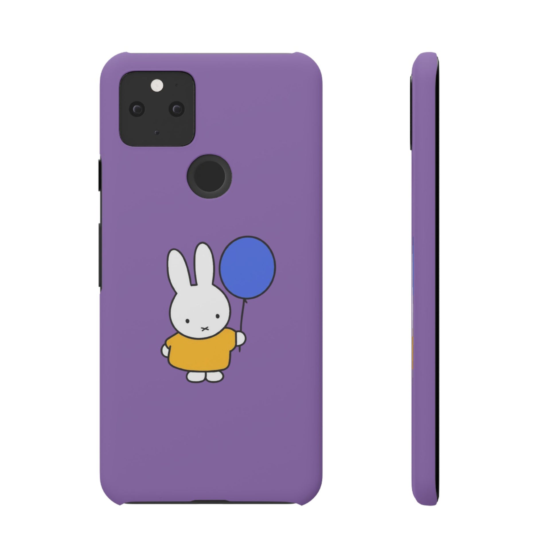 Miffy Phone Case, iPhone, Samsung Snap Case - Cartoon Fun Purple Phone Accessory for Kids and Adults - Roe Creation