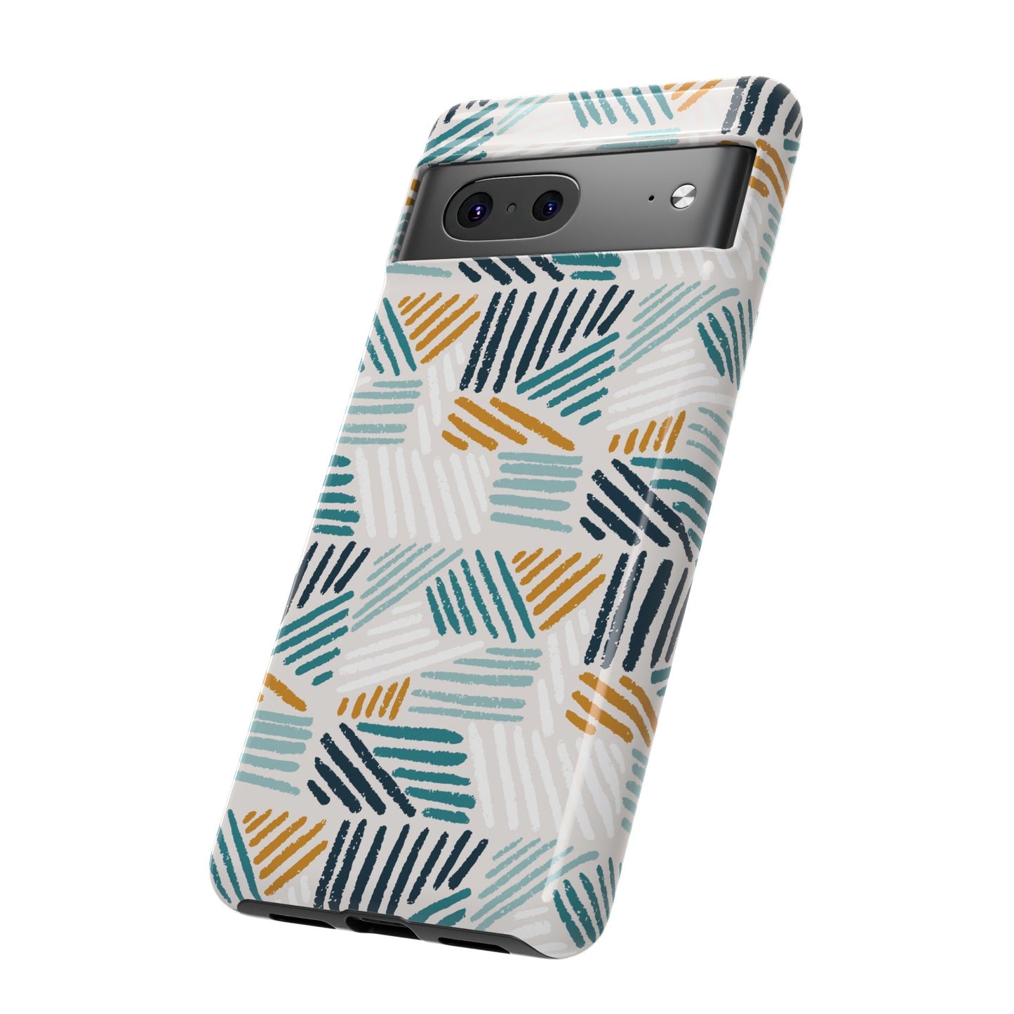 Stylish Tough Phone Case with Geometric Design
