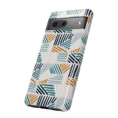 Stylish Tough Phone Case with Geometric Design