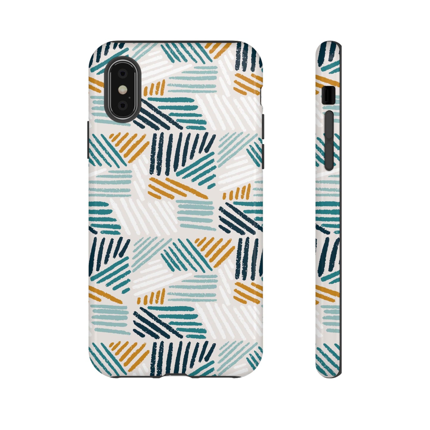 Stylish Tough Phone Case with Geometric Design