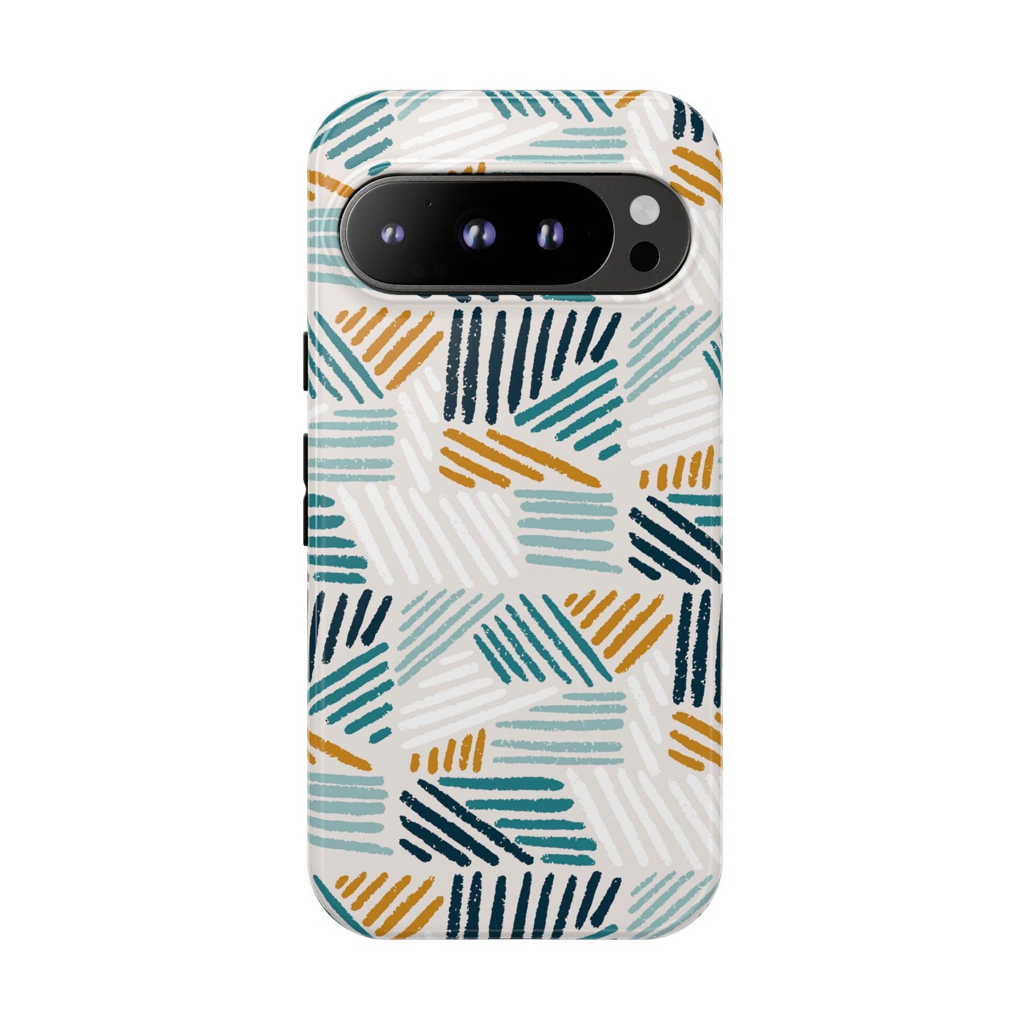 Stylish Tough Phone Case with Geometric Design