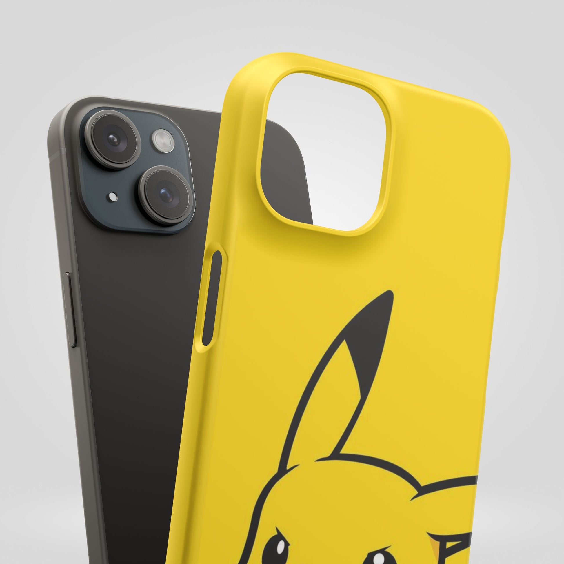 Pikachu Phone Case, Pokemon Phone Case, Snap Cases, Cartoon, Yellow, iPhone, Samsung - Roe Creation