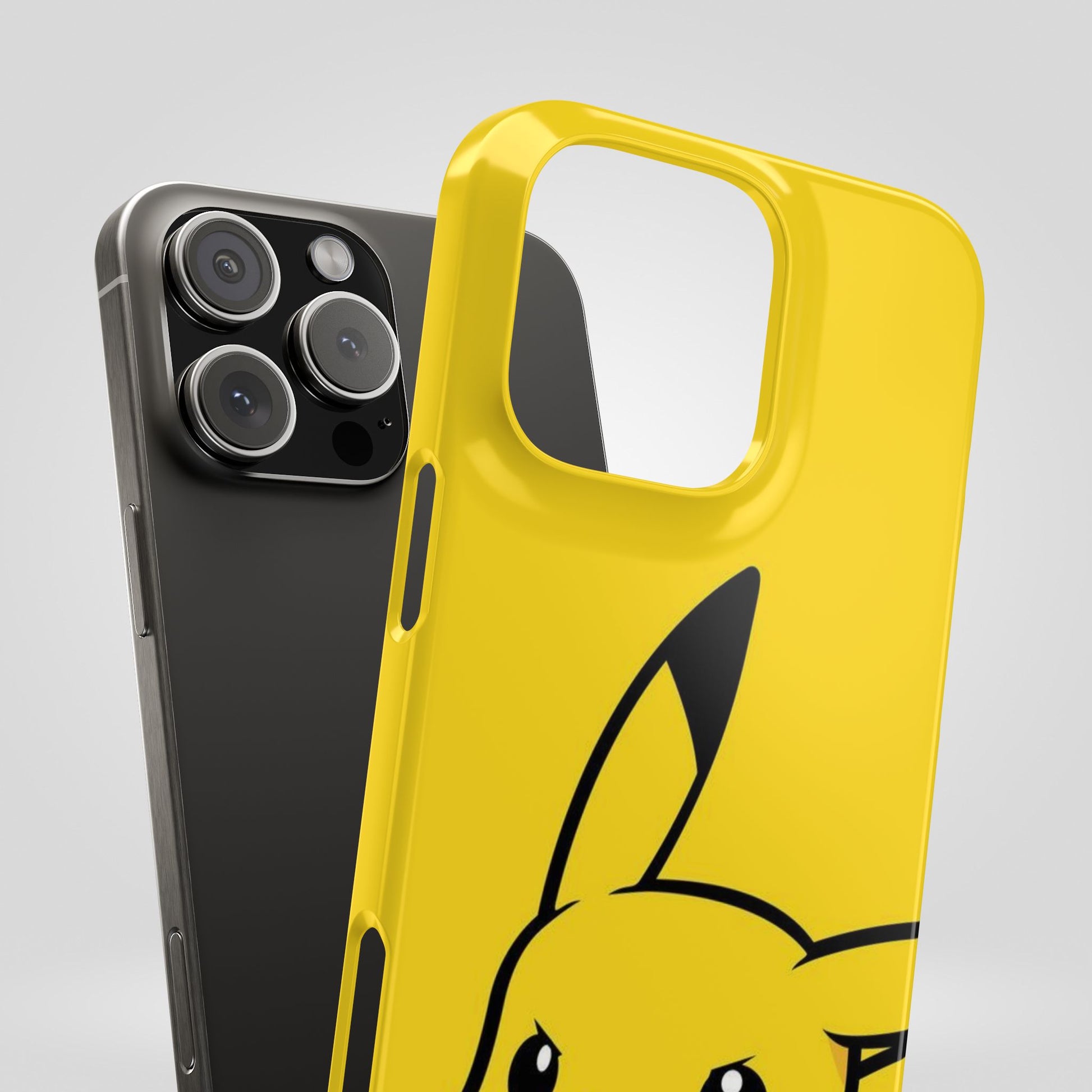 Pikachu Phone Case, Pokemon Phone Case, Snap Cases, Cartoon, Yellow, iPhone, Samsung - Roe Creation