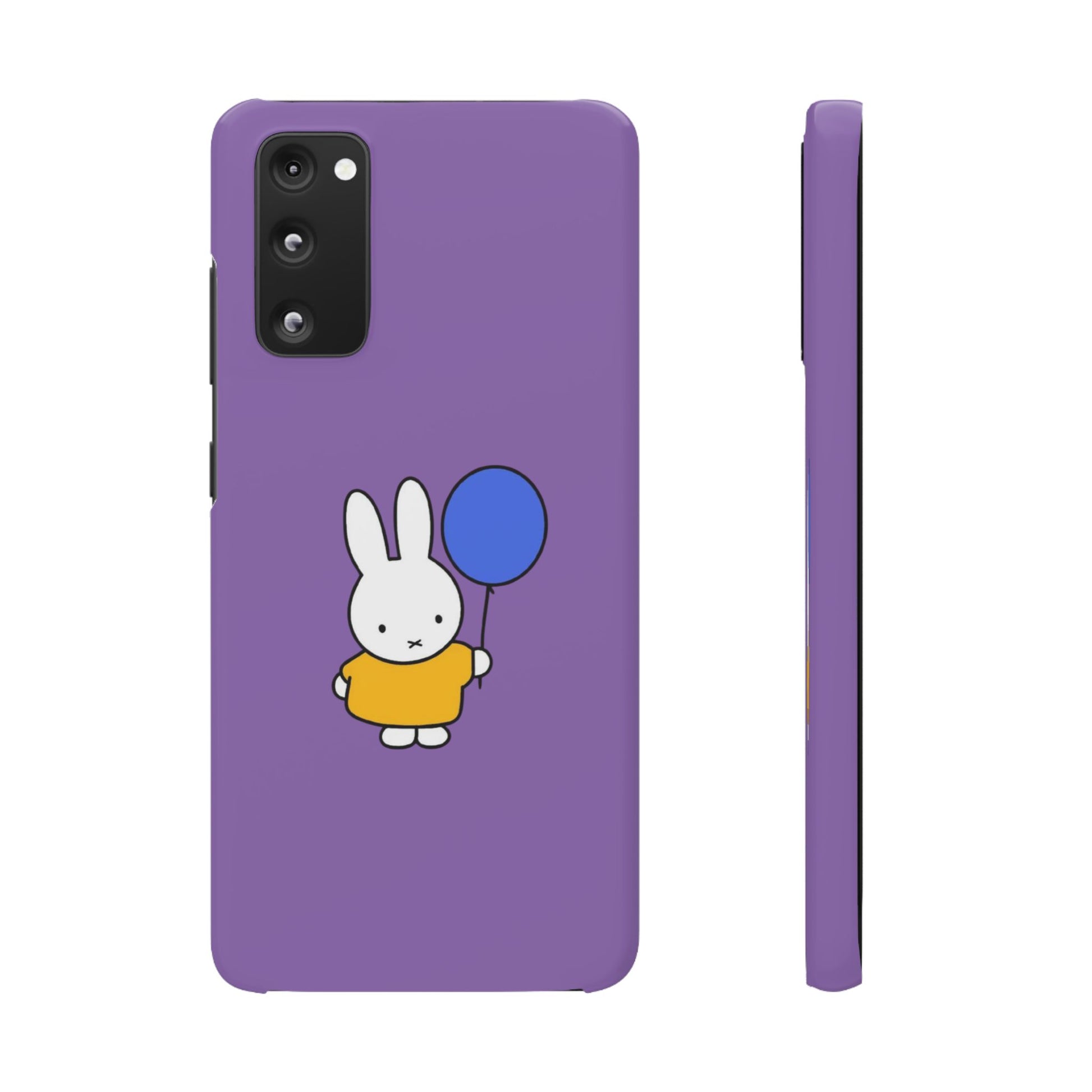 Miffy Phone Case, iPhone, Samsung Snap Case - Cartoon Fun Purple Phone Accessory for Kids and Adults - Roe Creation