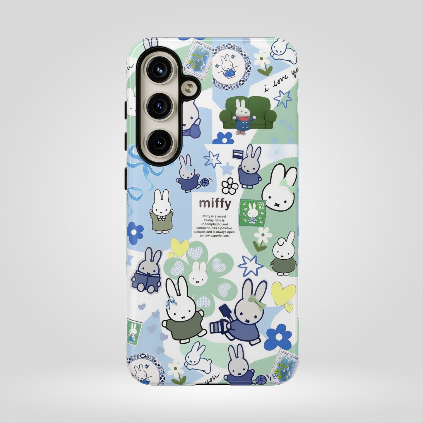 Cute Miffy Tough Phone Case - iPhone, Samsung Stylish Design for Bunny Lovers