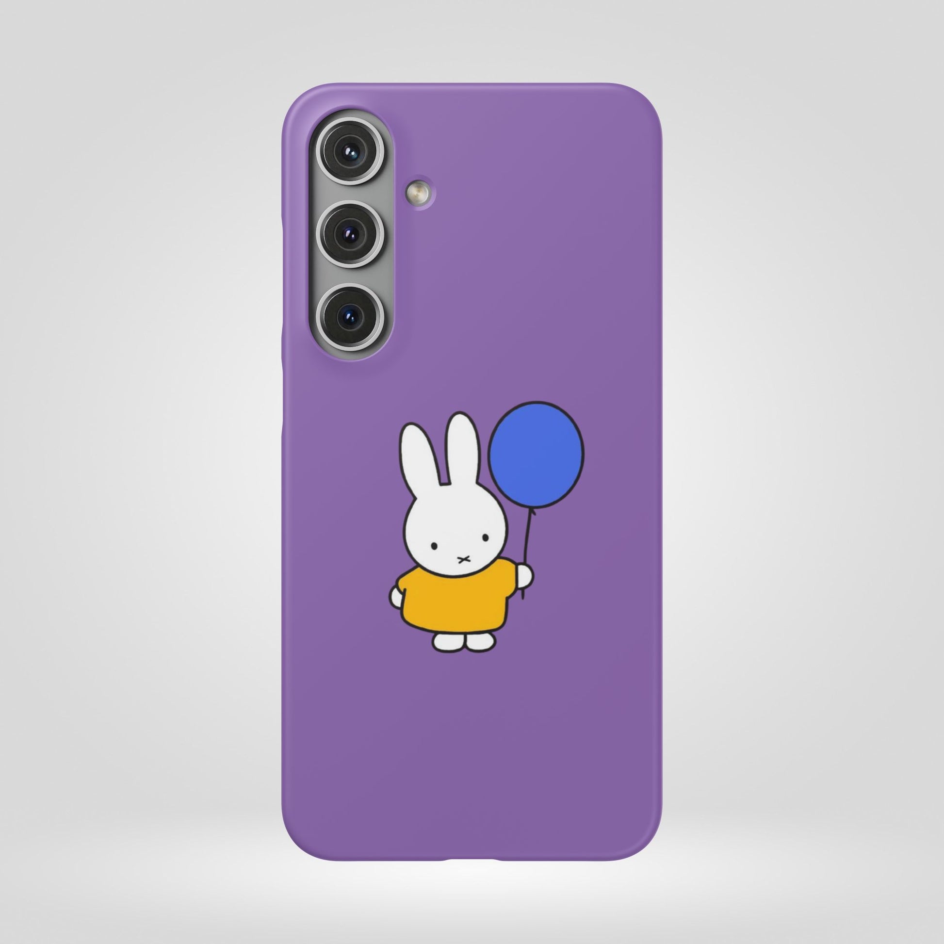 Miffy Phone Case, iPhone, Samsung Snap Case - Cartoon Fun Purple Phone Accessory for Kids and Adults - Roe Creation