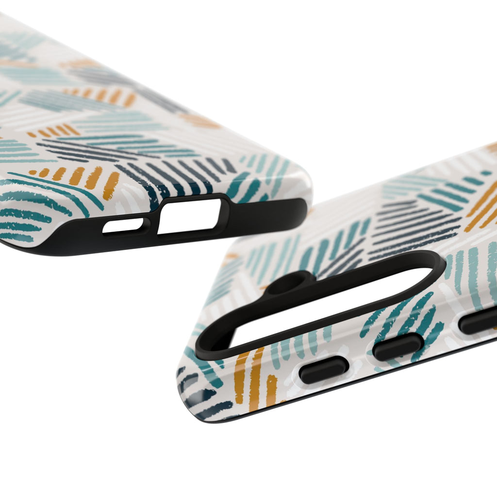 Stylish Tough Phone Case with Geometric Design - Roe Creation