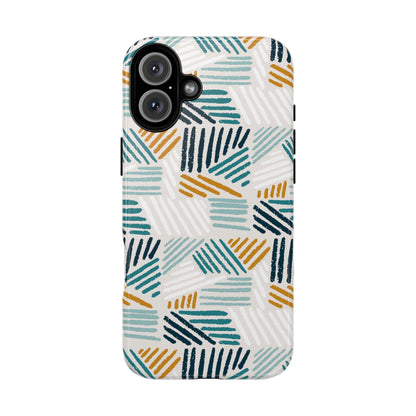 Stylish Tough Phone Case with Geometric Design