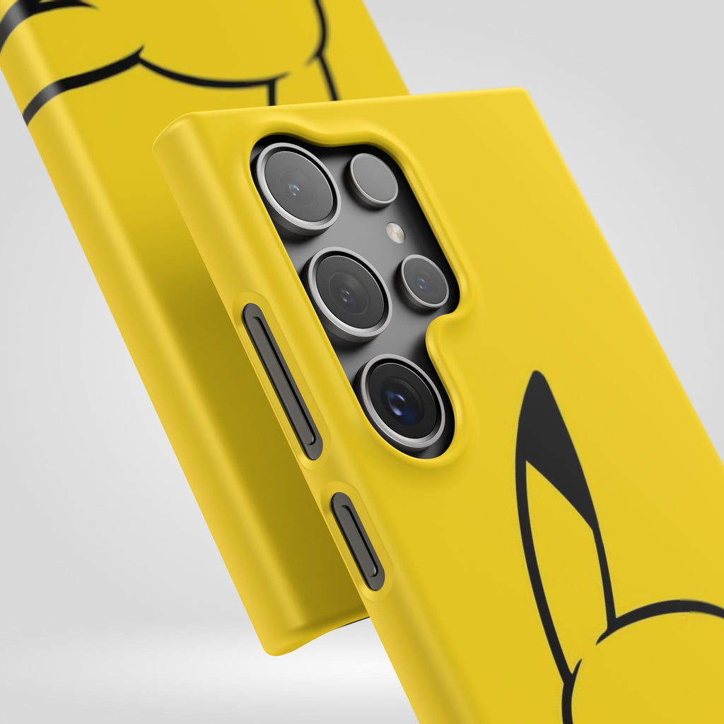 Pikachu Phone Case, Pokemon Phone Case, Snap Cases, Cartoon, Yellow, iPhone, Samsung - Roe Creation
