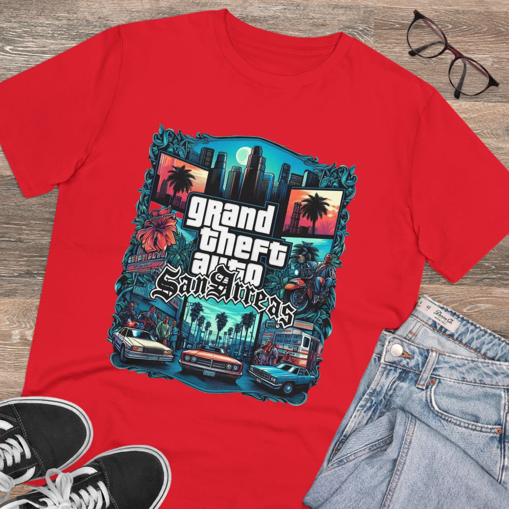Retro GTA-Inspired Unisex T-Shirt, Gamer Gift, Casual Wear, Streetwear, Urban Style, Cool Graphic Tee - Roe Creation