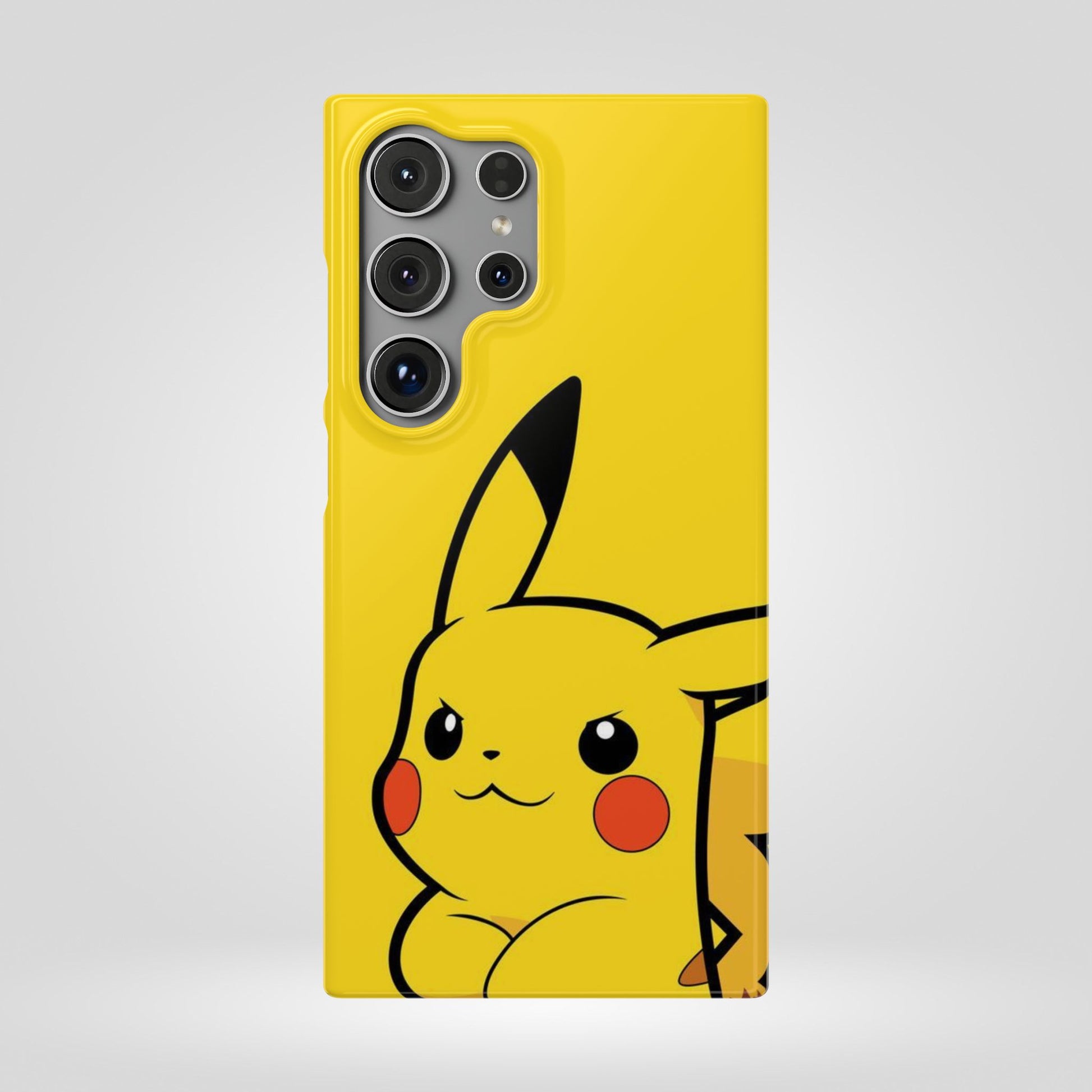 Pikachu Phone Case, Pokemon Phone Case, Snap Cases, Cartoon, Yellow, iPhone, Samsung - Roe Creation